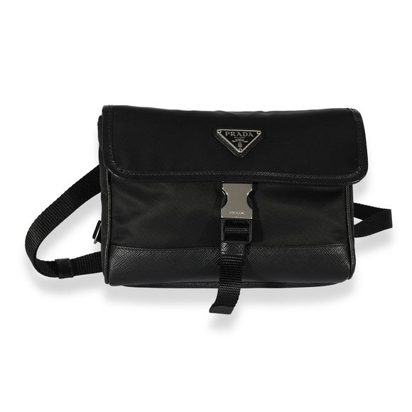 Prada Black Re-Nylon & Saffiano Leather Smartphone Case - Picture 1 of 9